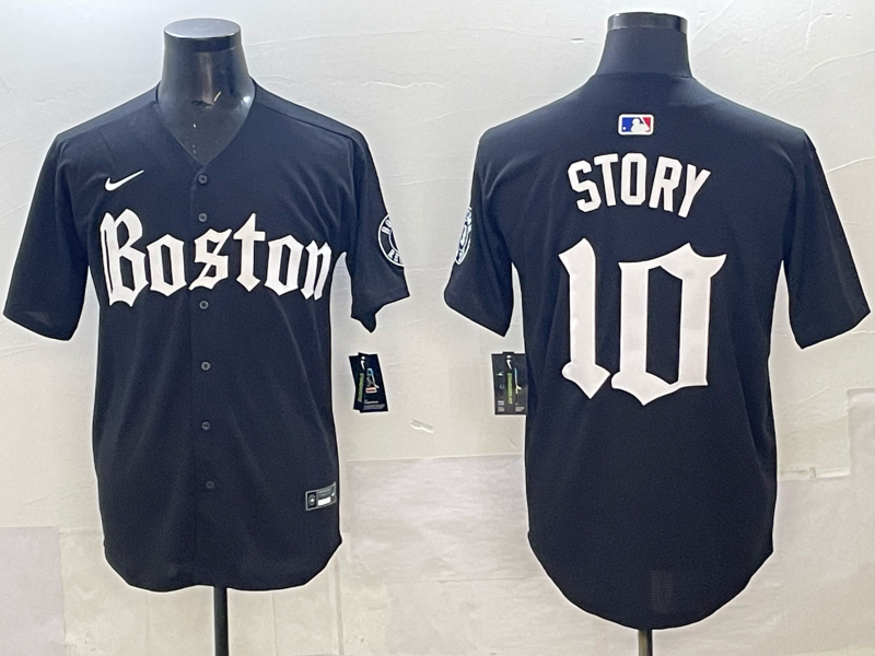Men Boston Red Sox #10 Story black 2025 Nike MLB Jersey 005->boston red sox->MLB Jersey